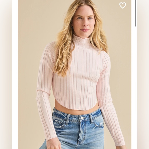 NWT ALTAR’D STATE Ribbed Mockneck - Picture 2 of 8